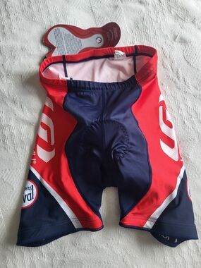 Men's Athletic Cycling Shorts - Red & Navy